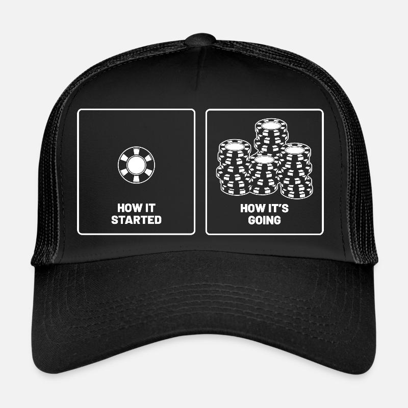 Aces Spades Poker Chips Comment ça a commencé Comment ça va Casquette trucker 