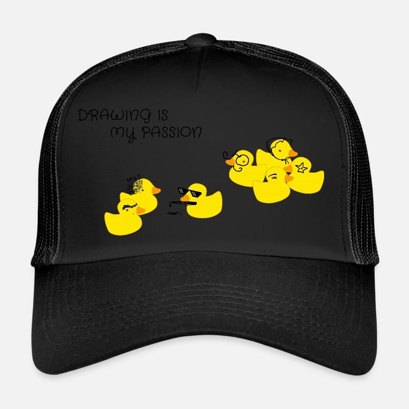 Drawing is my passion - Trucker Cap - Schwarz/Schwarz
