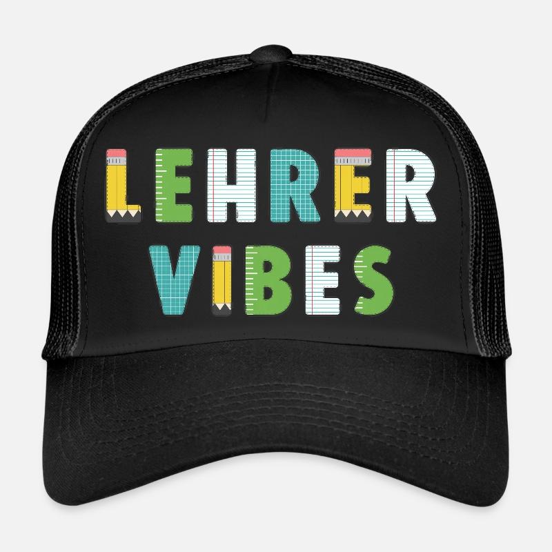 Lehrer Vibes - Trucker Cap - Schwarz/Schwarz