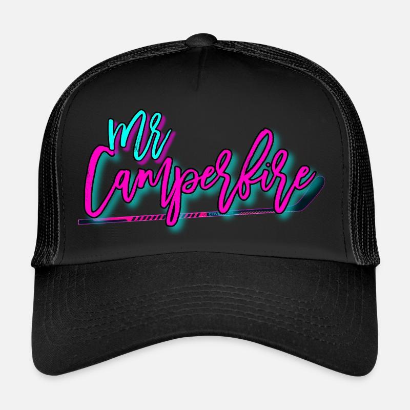 MrCamperfire Signature - Casquette trucker  - noir/noir