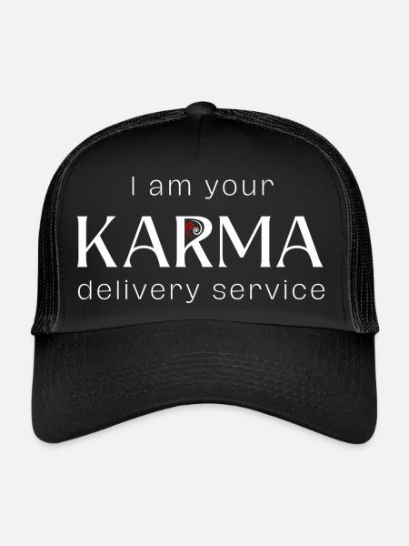 Karma - Casquette trucker  - noir/noir - Devant