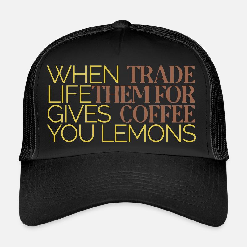 Gebraute Austausch-Weisheit - Trucker Cap - Schwarz/Schwarz