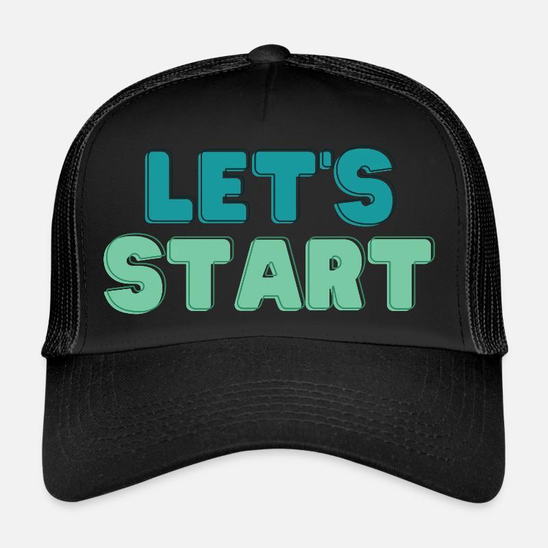 Let's start - Trucker Cap - black/black