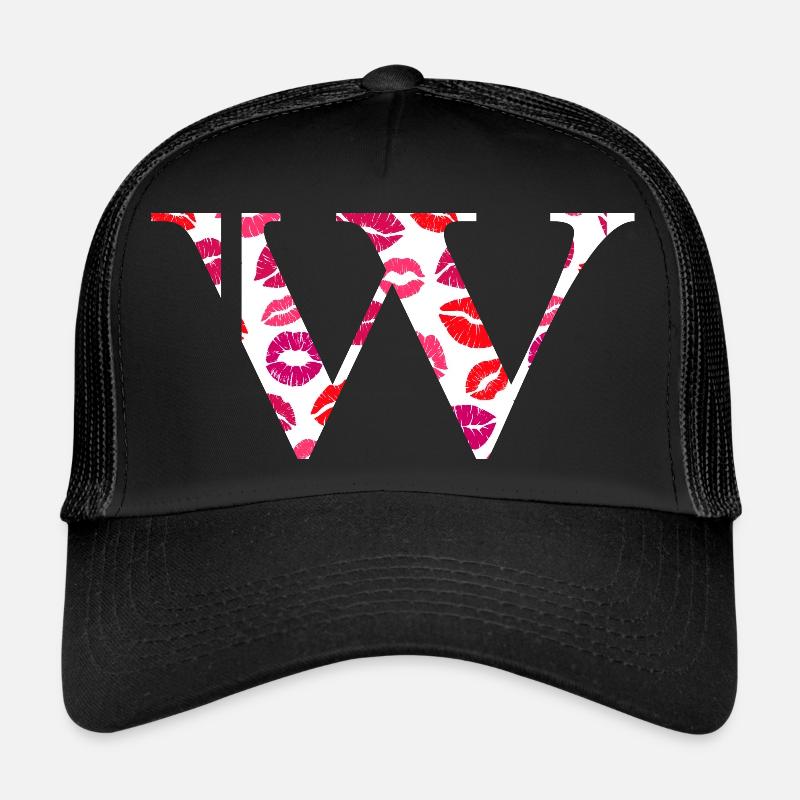 Lettre w bisous Casquette trucker 