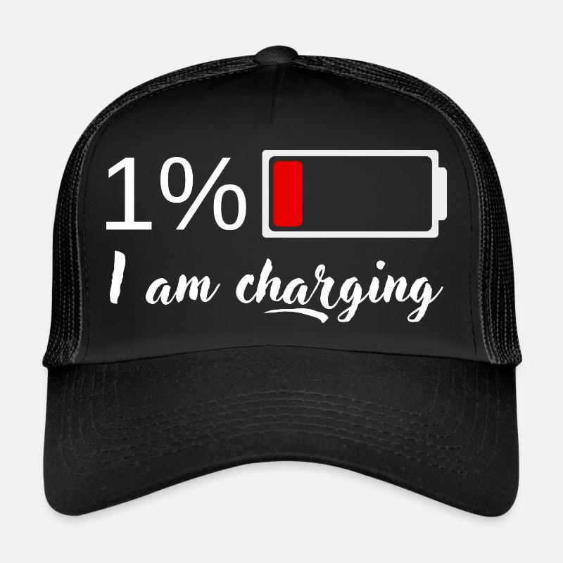 EB5CAD46 DC6C 4B88 8B52 F807A5E6B29E - Trucker Cap - black/black