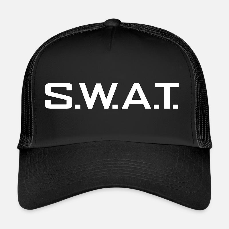 SWAT - Trucker Cap - Schwarz/Schwarz