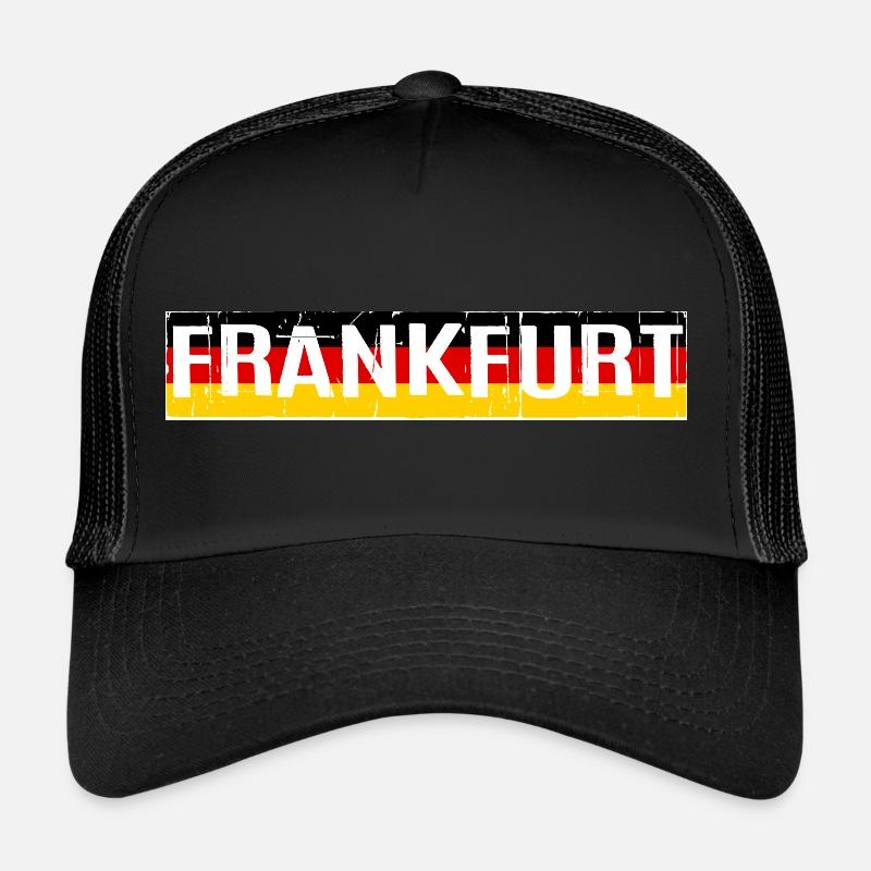 FRANKFURT DEUTSCHLAND GERMANY MAINMETROPOLE HESSEN - Trucker Cap - Schwarz/Schwarz