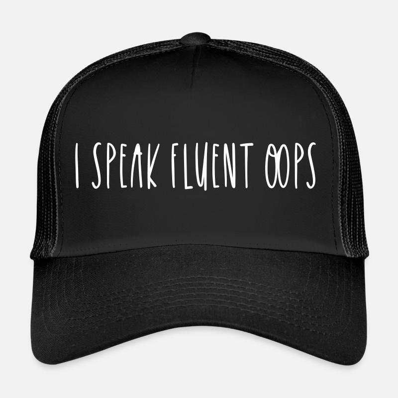 JE PARLE COURAMMENT OUPS - Casquette trucker  - noir/noir