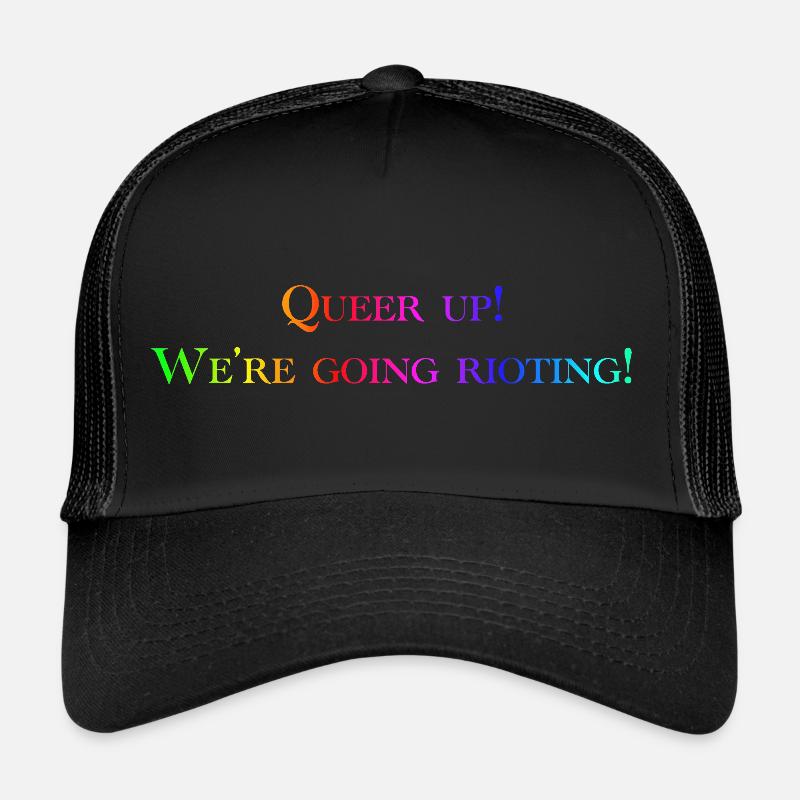 Queer Up - Casquette trucker  - noir/noir