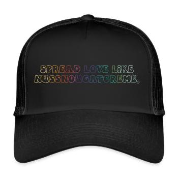 Spread Love Like Nut Nougat Cream. Rainbow - Trucker Cap - black/black - Front