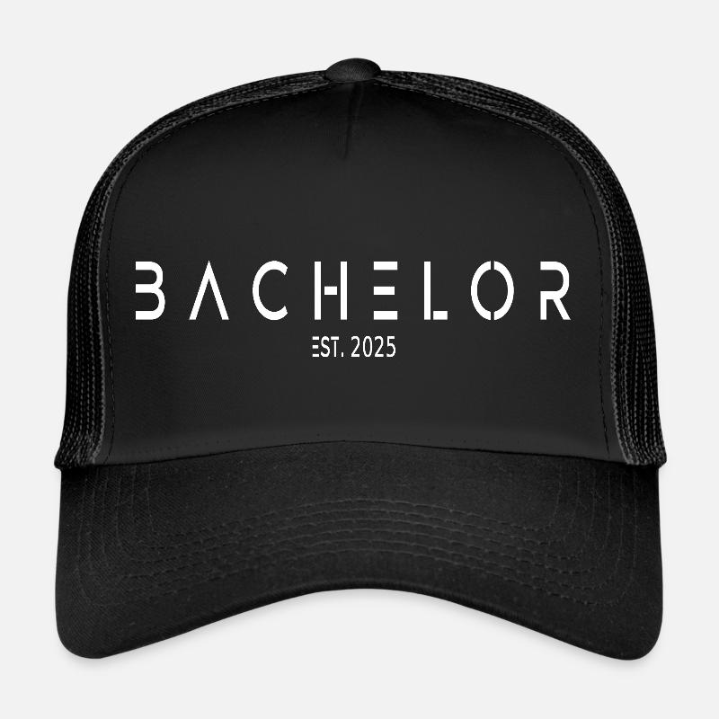 Bachelor est. 2025 - Trucker Cap - Schwarz/Schwarz