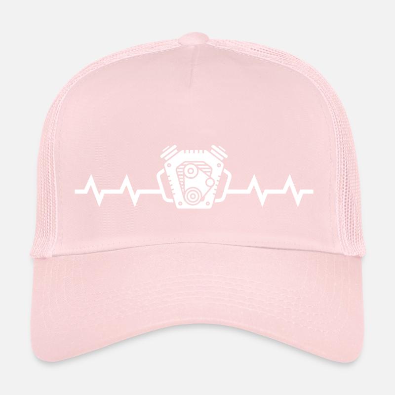 Heartbeat Car Engine Diesel Gasoline Engine Block Trucker Cap