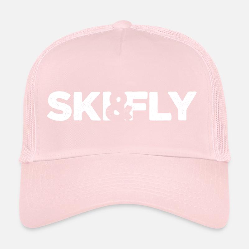 SKI&FLY white Trucker Cap