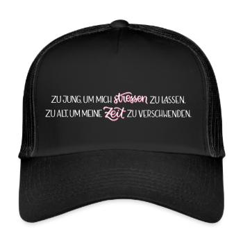 Zu Jung - Trucker Cap - Schwarz/Schwarz - Vorne