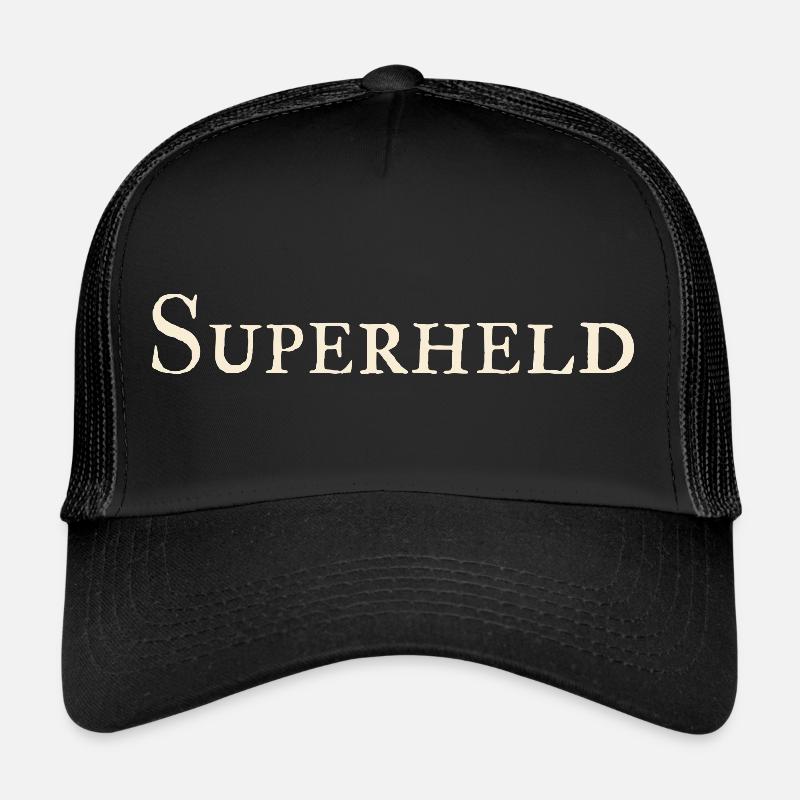 Superheld - Trucker Cap - Schwarz/Schwarz