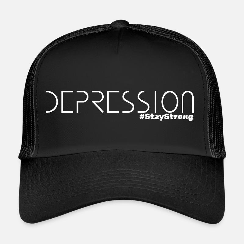 Depression - Trucker Cap - black/black
