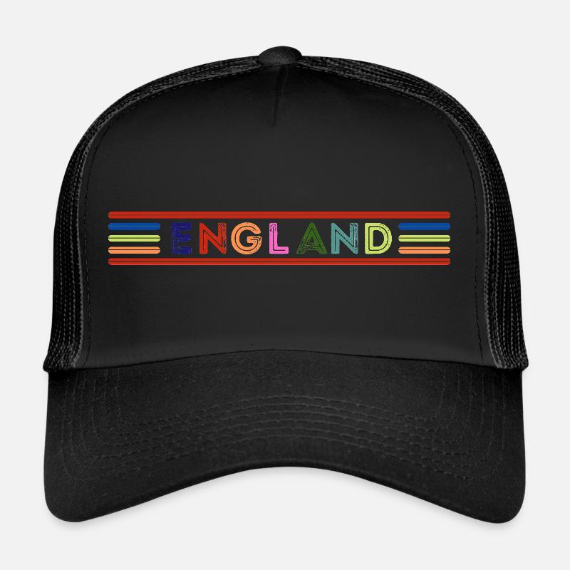 England - Trucker Cap - Schwarz/Schwarz