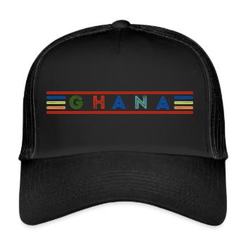 GHANA - Trucker Cap - black/black - Front