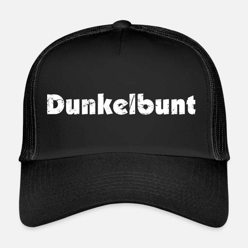 dunkelbunt - Trucker Cap - Schwarz/Schwarz