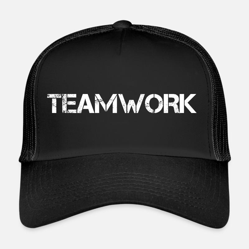 Teamwork Teamarbeit Teamgeist - Trucker Cap - Schwarz/Schwarz