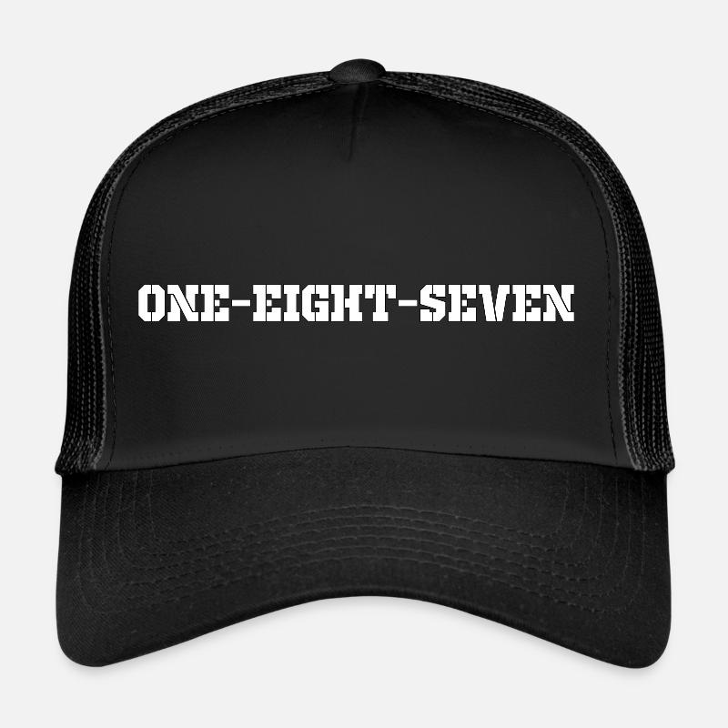 187 ONE EIGHT SEVEN white Trucker Cap