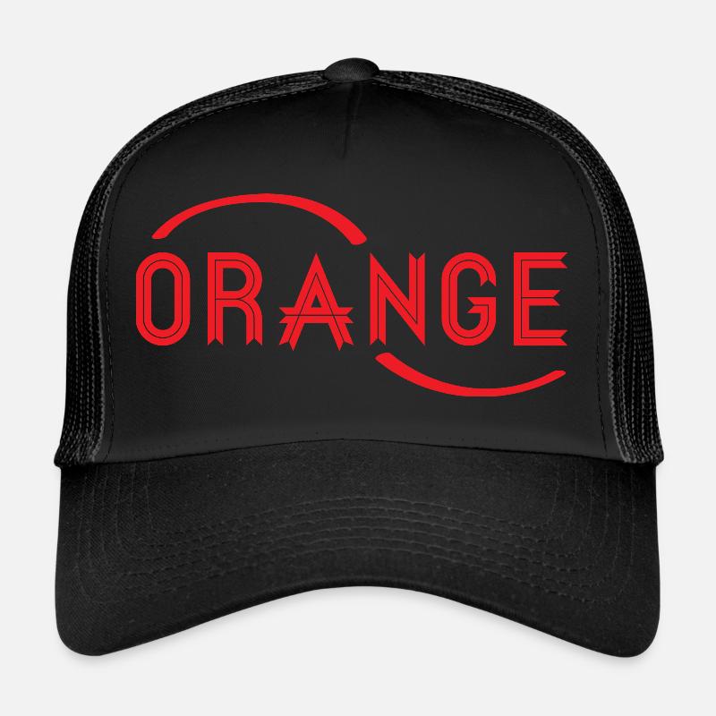 Cadeau orange Casquette trucker 