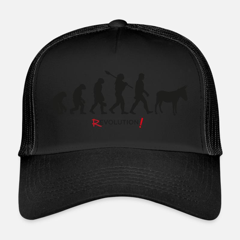 evolution revolution donkey man Trucker Cap