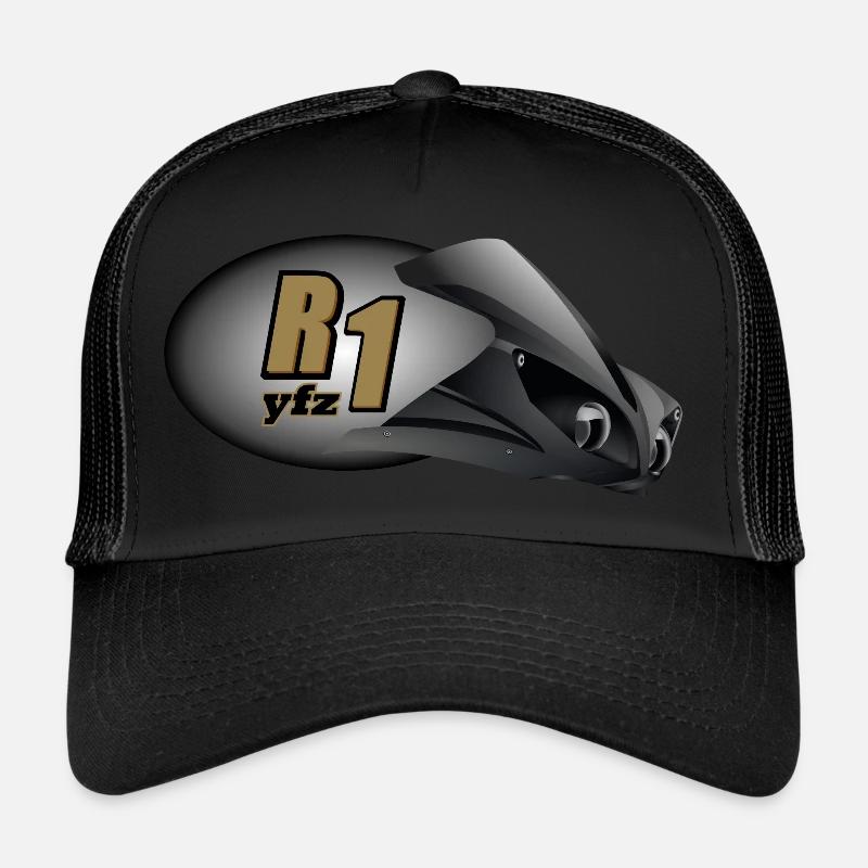 R1 - Trucker Cap - Schwarz/Schwarz