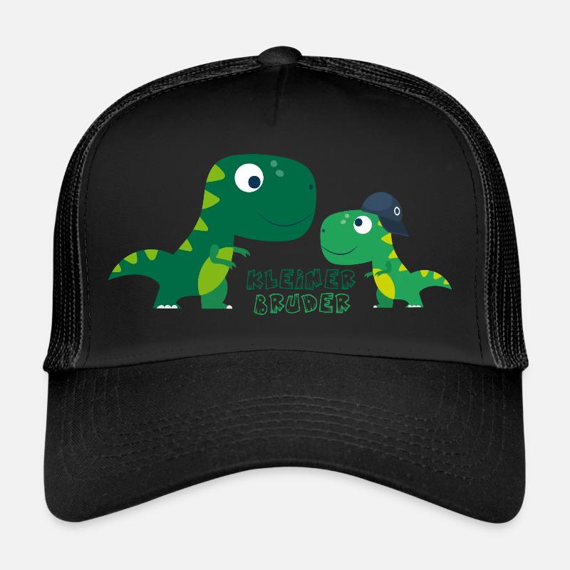 Kleiner Bruder Dino - Trucker Cap - Schwarz/Schwarz