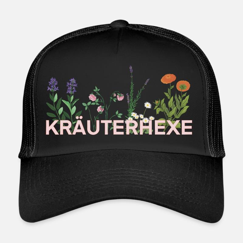 Kräuterhexe - Trucker Cap - Schwarz/Schwarz