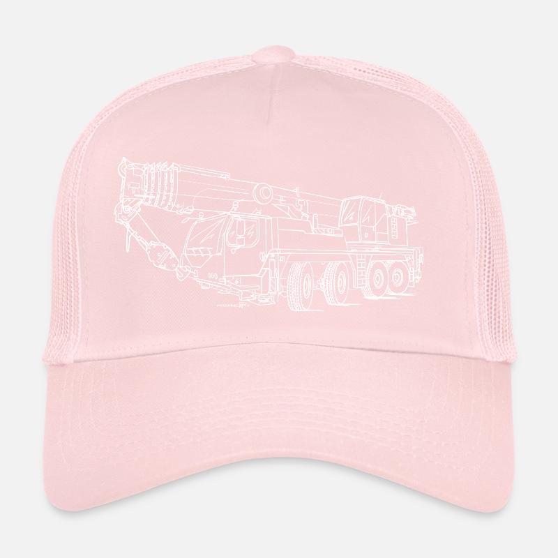 Grue mobile LTM 1090 4.1 blanc Casquette trucker 