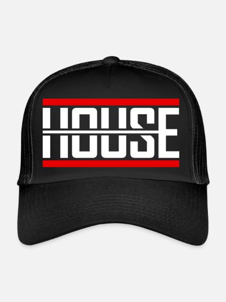 House Music - Casquette trucker  - noir/noir - Devant