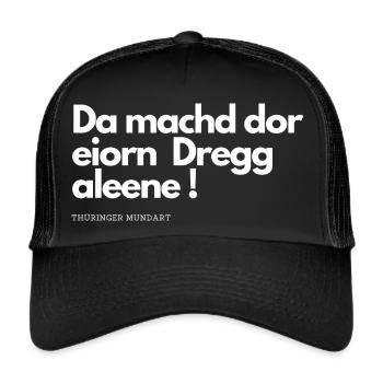 Thüringer Mundart 46 - Trucker Cap - Schwarz/Schwarz - Vorne