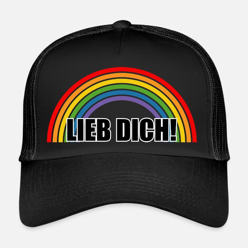 Regenbogen Lieb dich Trucker Cap