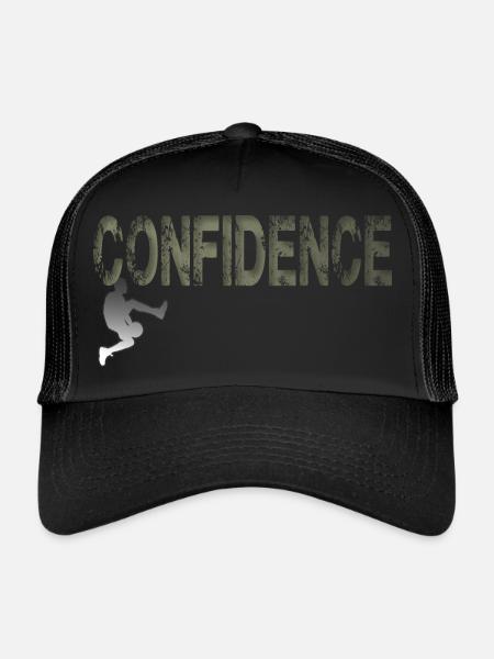 Geschenk , Mann Pulover, Hoodie, modernes Design - Trucker Cap - Schwarz/Schwarz - Vorne