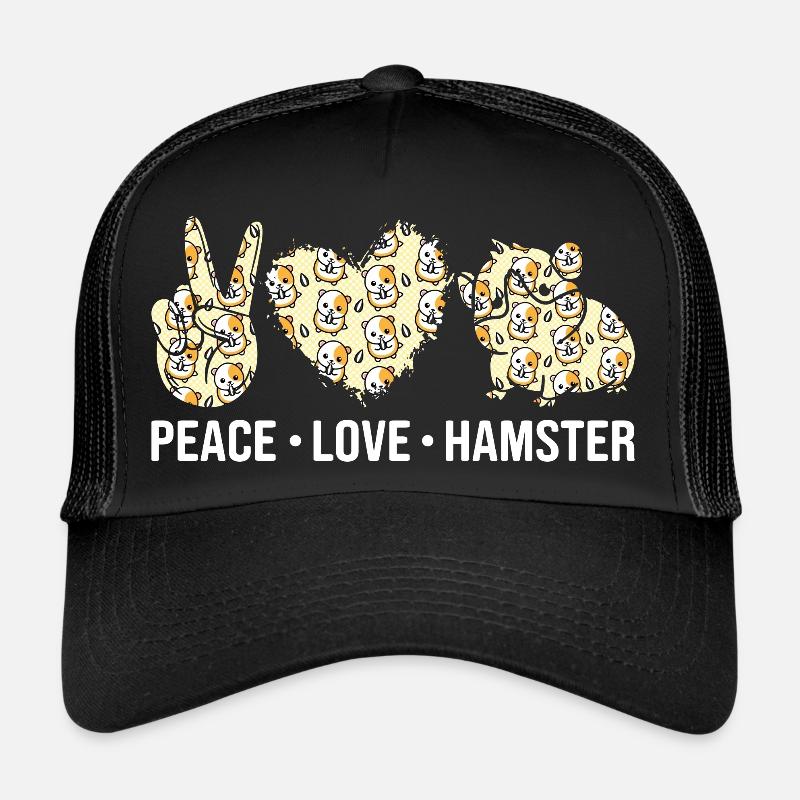 Frieden Liebe Hamster Trucker Cap