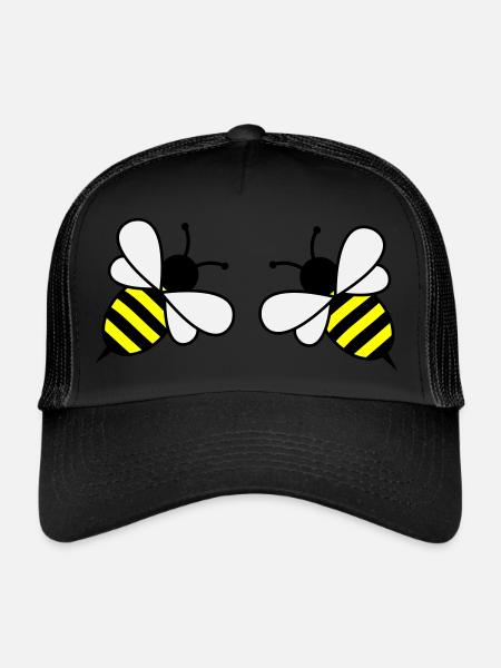Bees - Trucker Cap - black/black - Front