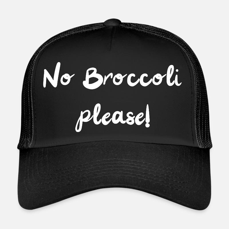 No Broccoli please! - Trucker Cap - Schwarz/Schwarz