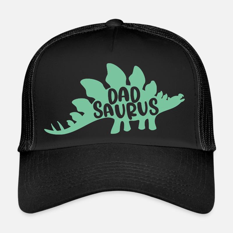 Dadsaurus - Der legendäre Vater - Trucker Cap - Schwarz/Schwarz