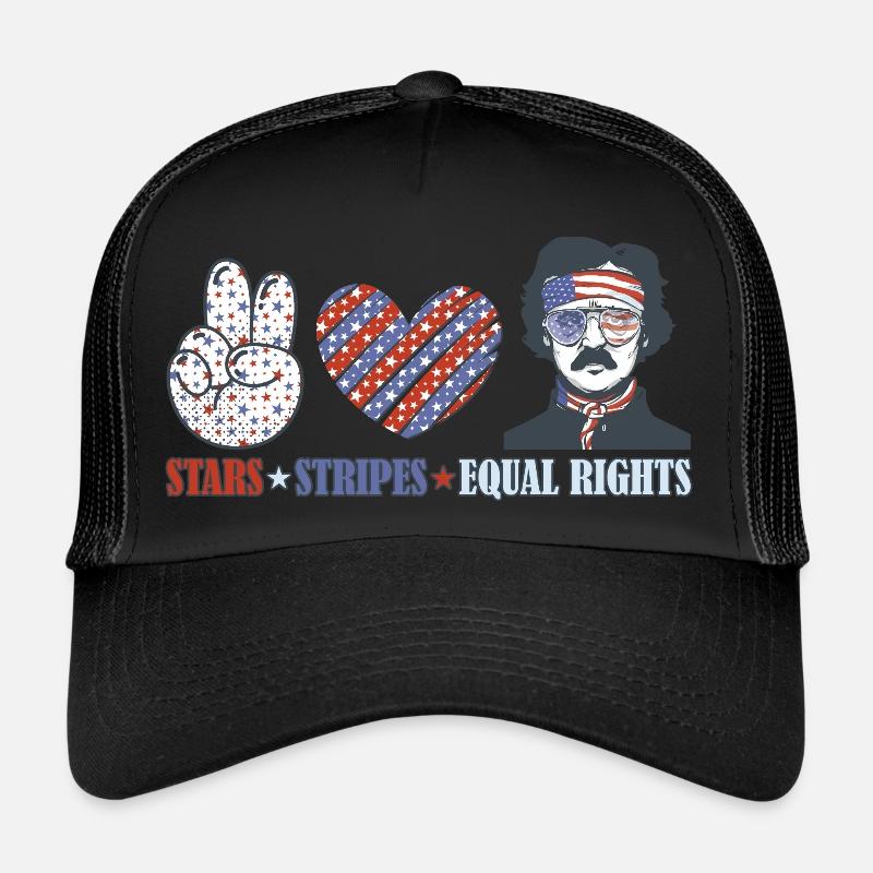 Rayures étoilées et égalité Casquette trucker 