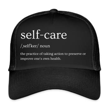 self-care - Trucker Cap - Schwarz/Schwarz - Vorne