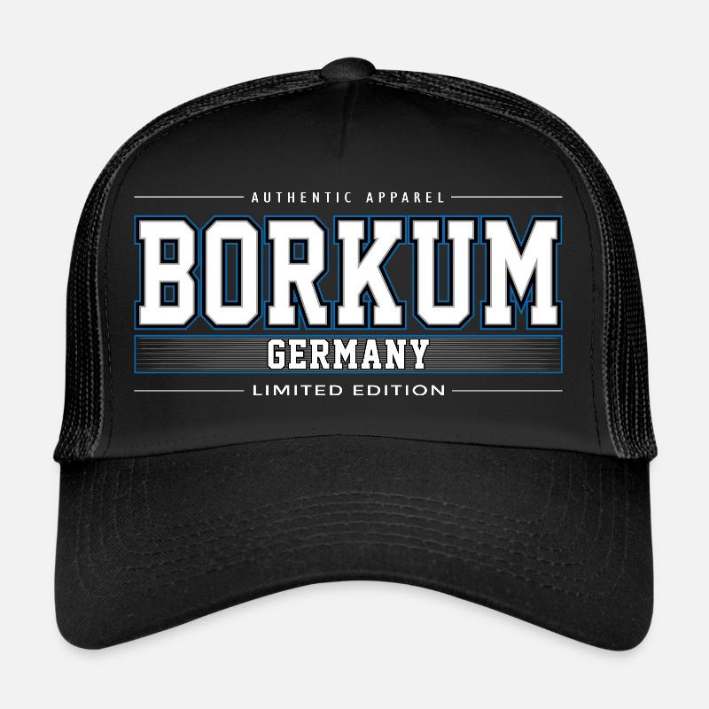 Borkum - Trucker Cap - Schwarz/Schwarz