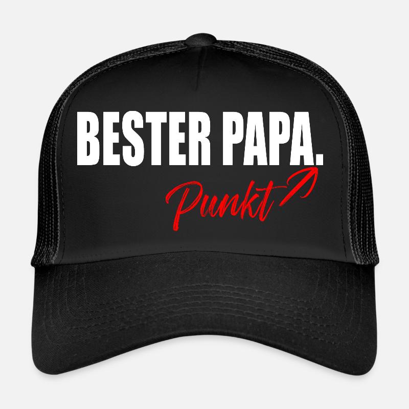 Bester Papa - Trucker Cap - Schwarz/Schwarz