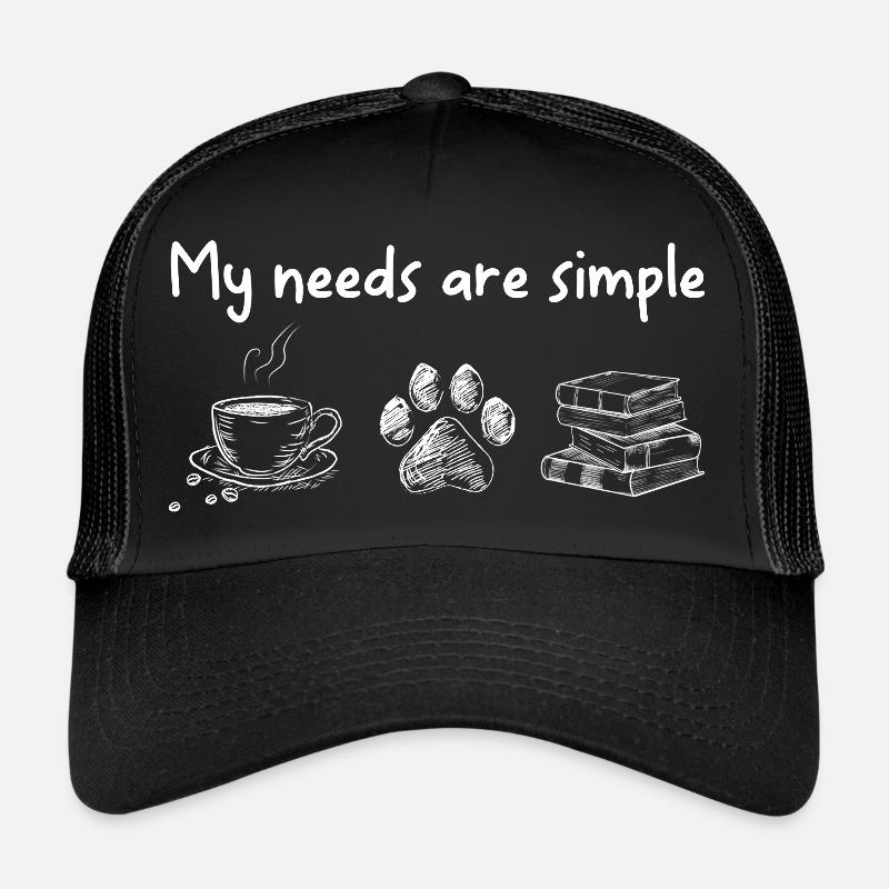 Book Lover Funny Coffee Dog Book Casquette trucker 