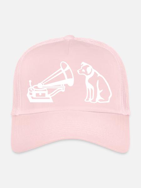His Master's Voice Logo Weiß - Trucker Cap - Hellrosa - Vorne