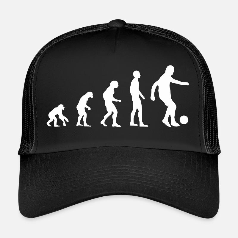Fussball Evolution | Fußball - Trucker Cap - Schwarz/Schwarz
