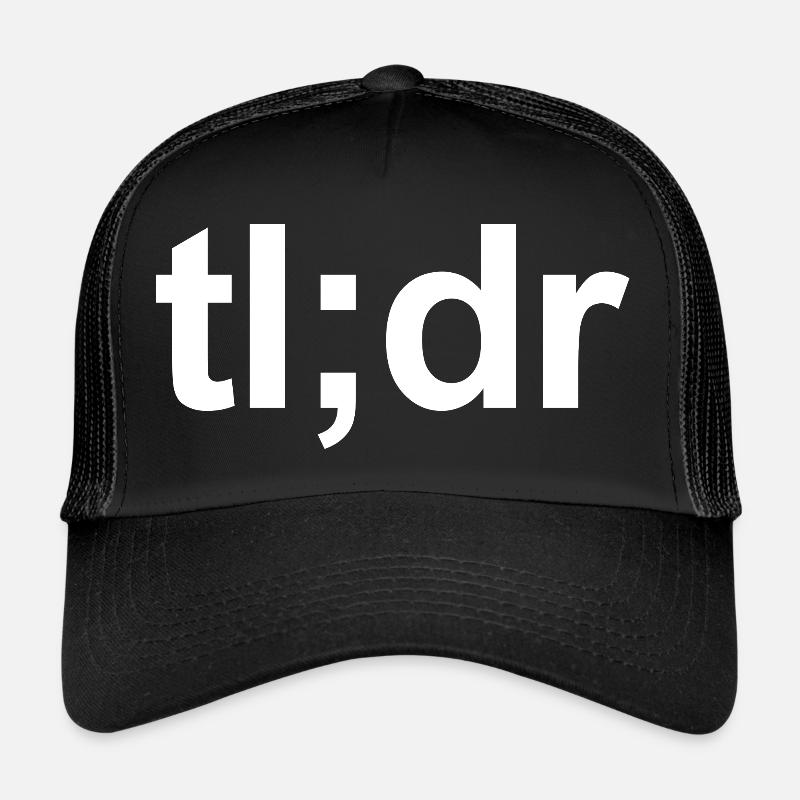 tl;dr - Trucker Cap - Schwarz/Schwarz