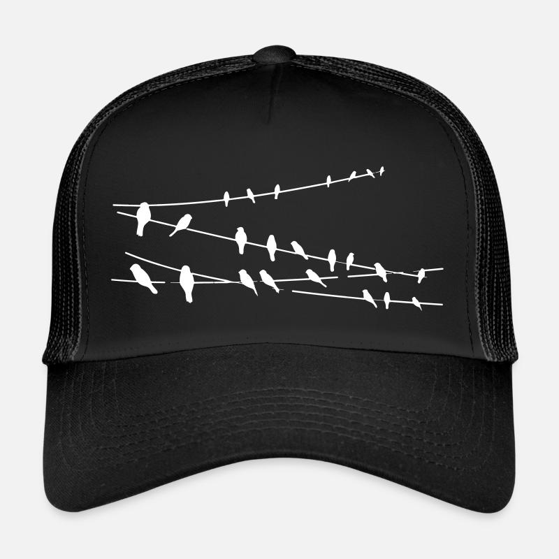 oiseaux sur poteau électrique Casquette trucker 