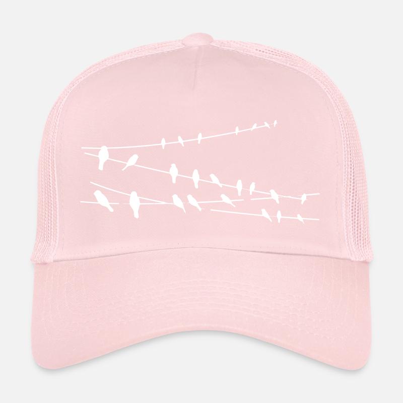 birds on power pole Trucker Cap