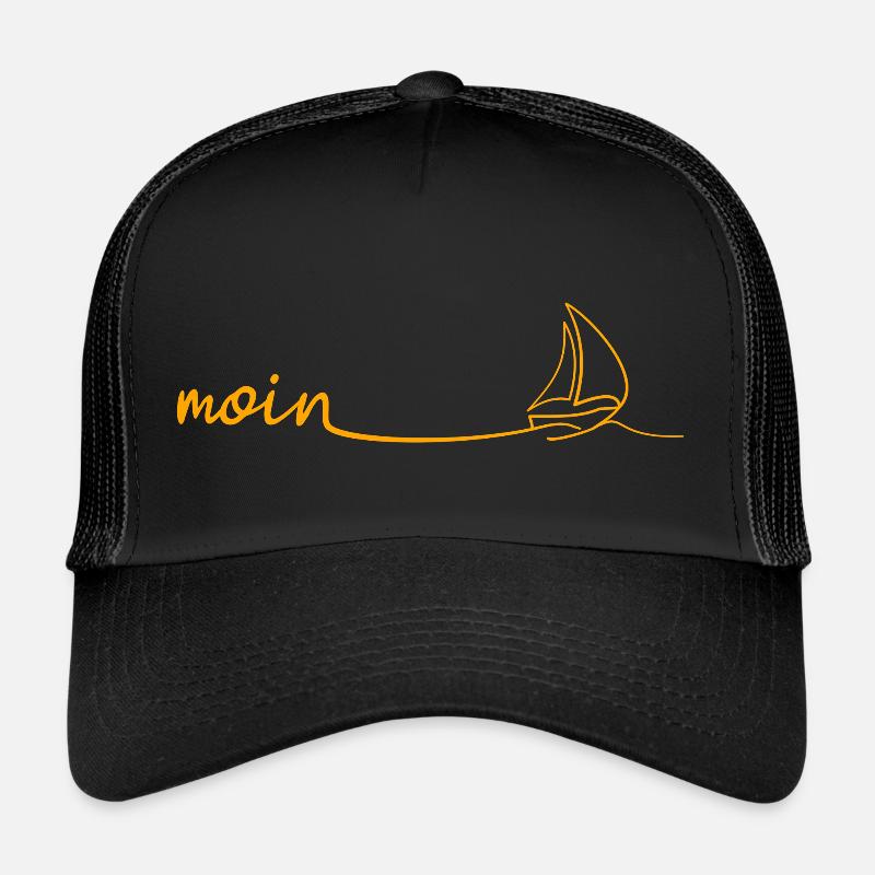 MOIN Segelboot - Trucker Cap - Schwarz/Schwarz